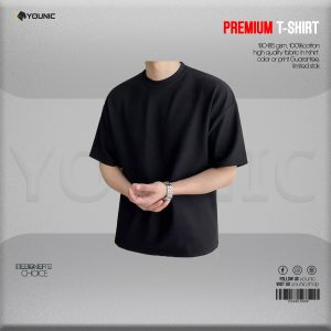 Drop Shoulder T-Shirt For Men BLACK