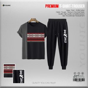 T-Shirt+Trouser Combo Set For Men