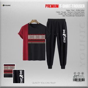 T-Shirt+Trouser Combo Set For Men
