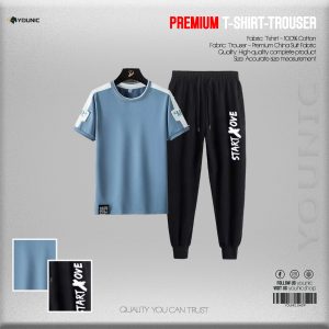 T-Shirt+Trouser Combo Set For Men