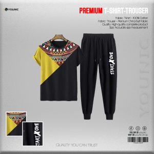 T-Shirt+Trouser Combo Set For Men